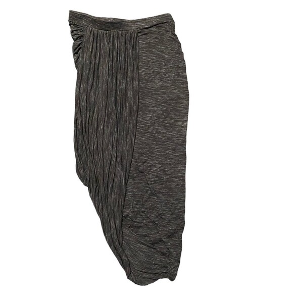 Saturday Sunday Nona faux wrap tulip midi skirt marled charcoal gray Size M - Picture 2 of 6